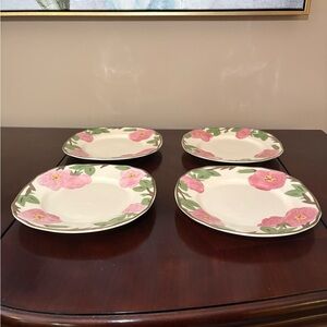 Franciscan Desert Rose- Square Salad Plates (4)